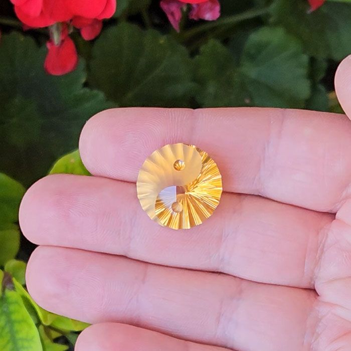 Citrine "Yin Yang" cut - 19,78 ct